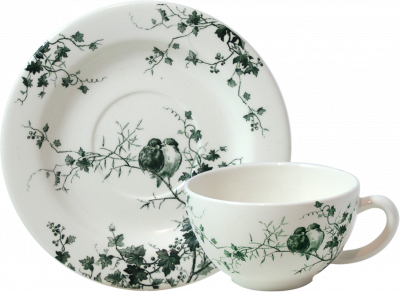 Чашка чайная с блюдцем для завтрака 2шт