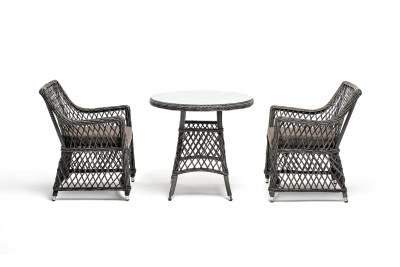 "Эспрессо–80 L" обеденная группа плетеная, цвет графит