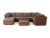 "Лунго" модуль диванный угловой с подушками, цвет коричневый