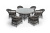 "Эспрессо–150 S" обеденная группа плетеная, цвет графит "Эспрессо–150 S" обеденная группа плетеная, цвет графит